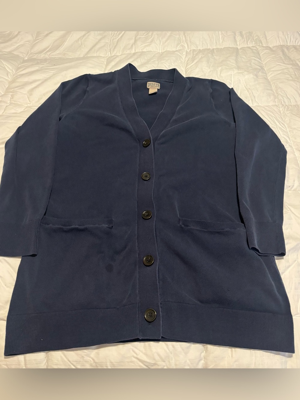 Duluth Trading Faded Blue Cardigan Size Medium
